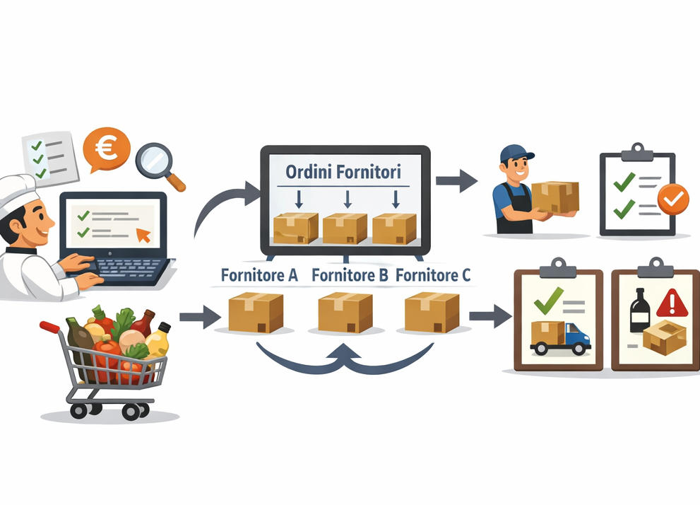 Lista Spesa Intelligente nella suite per ristorante Risto Pilot