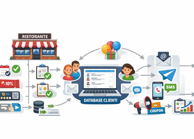 Gestione Clienti & Marketing nella suite per ristorante Risto Pilot