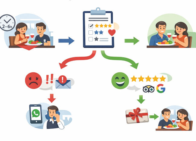 Sondaggio Clienti nella suite per ristorante Risto Pilot